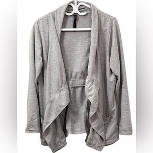 Women's Gray Open Front Cardigan